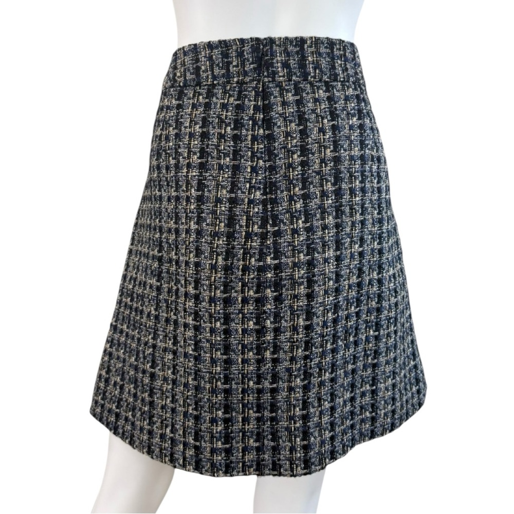 J. Crew Navy Tweed Skirt Size 14 O0705 - Picture 3 of 11